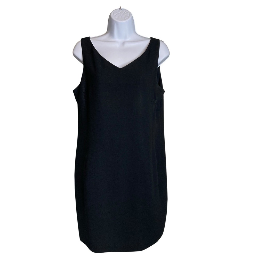 VTG‎ Y2K Country Road Australia Black Sleeveless Shift Dress 12 Minimalist Chic